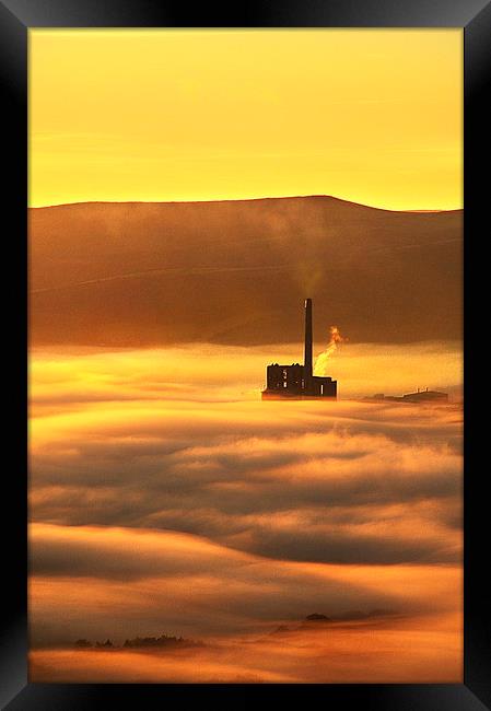  golden mist over Castleton Framed Print by Robert Fielding