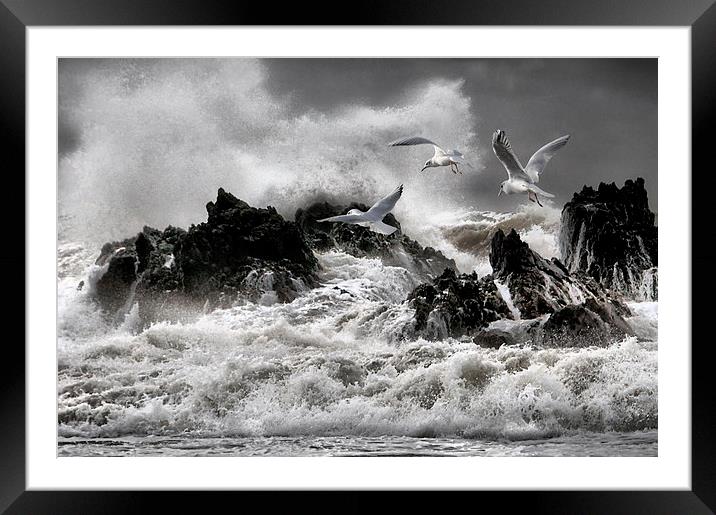 Stormy sea's  Framed Mounted Print by Robert Fielding