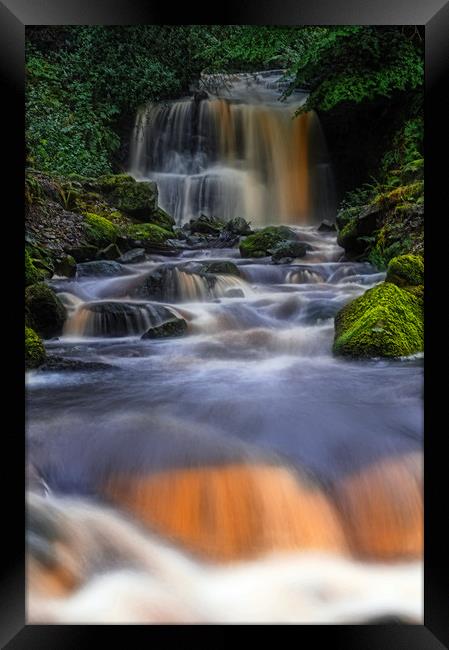 Rivington waterfall Framed Print by Robert Fielding