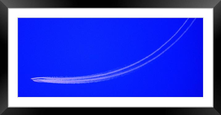 Plane Blue Skys Framed Mounted Print by John Boekee