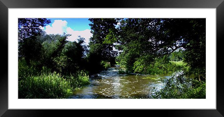 The River At Pockthorpe Norfolk Framed Mounted Print by John Boekee