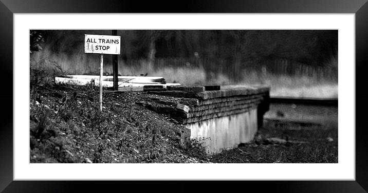 All Trains Stop Here Framed Mounted Print by John Boekee