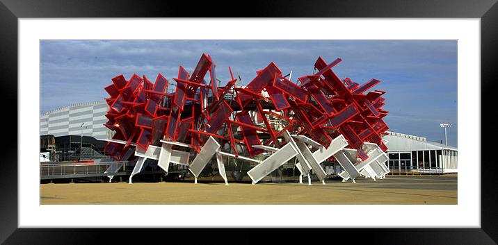 2012 Olympics red and white Framed Mounted Print by John Boekee