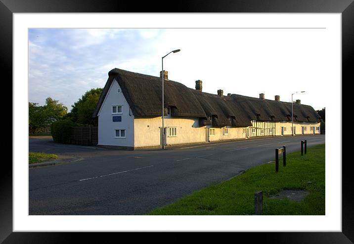 Melbourn cottages Framed Mounted Print by John Boekee