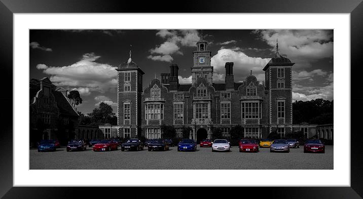 Norfolk Fives car club at Blickling Hall Framed Mounted Print by John Boekee