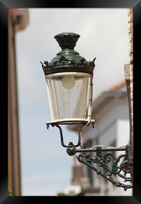 Street Lamp in Brugge Framed Print by Ben Robinson