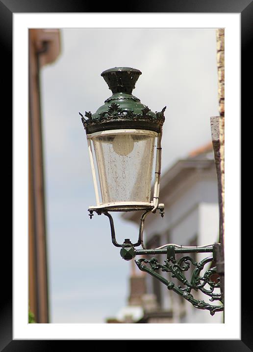 Street Lamp in Brugge Framed Mounted Print by Ben Robinson