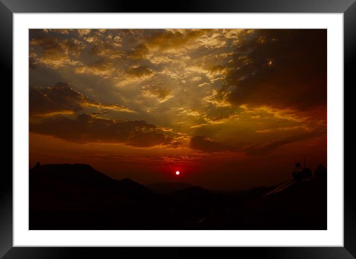 Sunset over Oludeniz Framed Mounted Print by LucyBen Lloyd