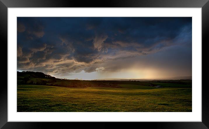 Stormy Sky Framed Mounted Print by Barry Maytum