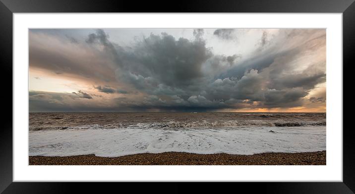 Storm Approaches Framed Mounted Print by Barry Maytum