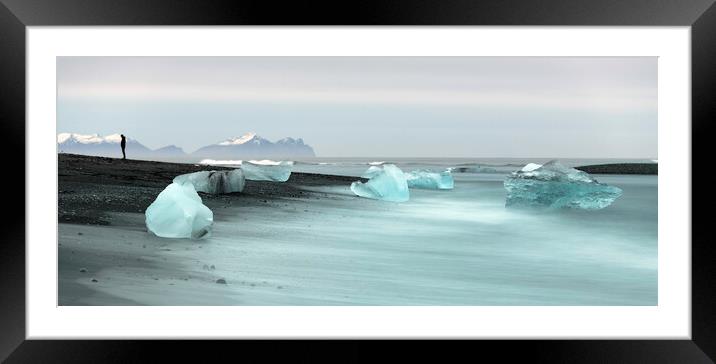 Ice beach Framed Mounted Print by Barry Maytum