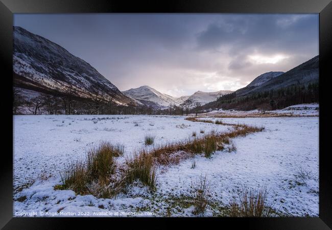  View from Glen Nevis Framed Print by Angie Morton