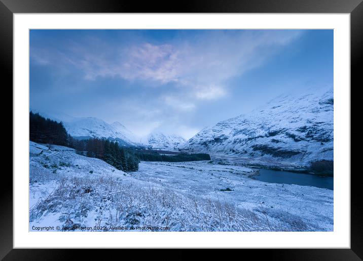 Glen Etive View to Dalness Framed Mounted Print by Angie Morton