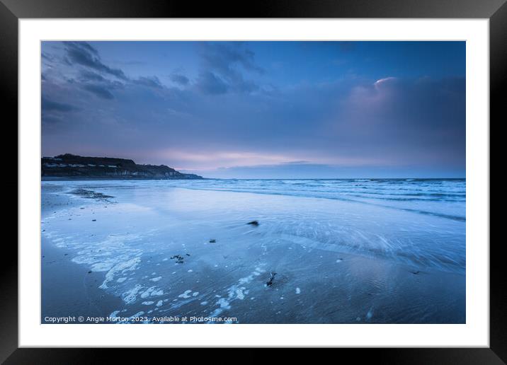 Benllech Beach Incoming Tide Framed Mounted Print by Angie Morton