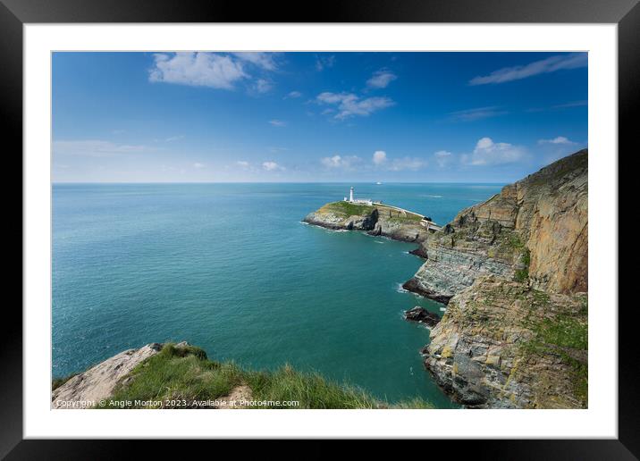 South Stack Lighthouse I Framed Mounted Print by Angie Morton