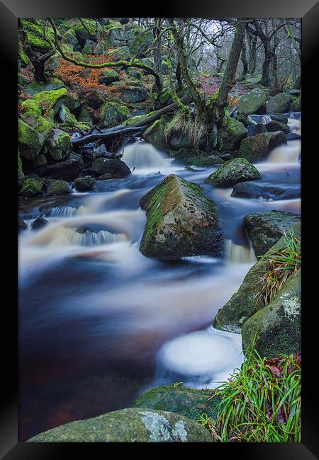 Mystical Burbage Brook Framed Print by Angie Morton