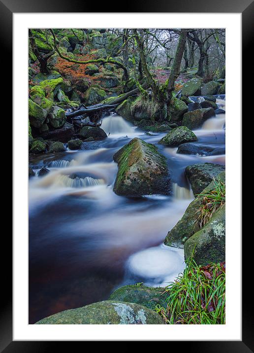 Mystical Burbage Brook Framed Mounted Print by Angie Morton