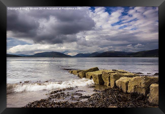 Rothesay Bay Framed Print by Angie Morton