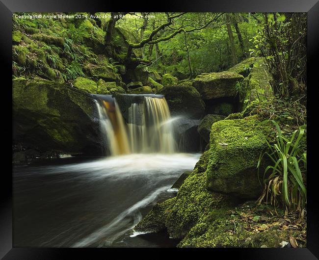 Burbage Brook Fall Framed Print by Angie Morton