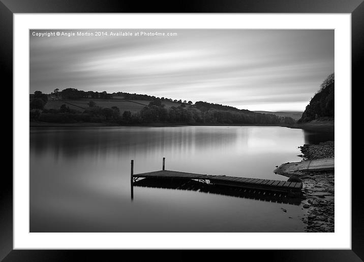 Damflask Mono Framed Mounted Print by Angie Morton