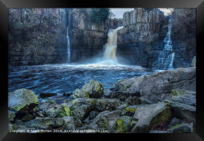 High Force Waterfalls Framed Print by Angie Morton