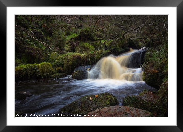 Wyming Brook Flow Framed Mounted Print by Angie Morton
