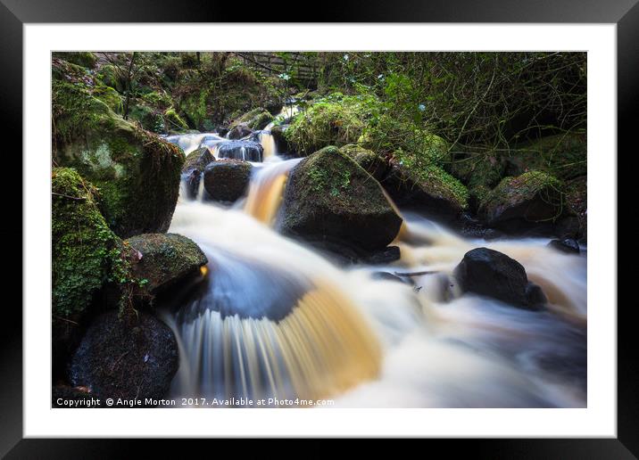 Wyming Brook Framed Mounted Print by Angie Morton