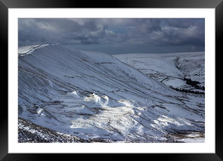 The Great Ridge In Winter Framed Mounted Print by Angie Morton