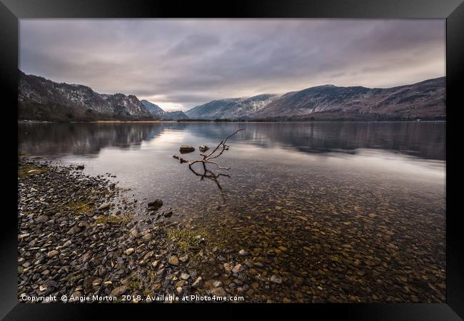 Derwentwater Landscape Framed Print by Angie Morton