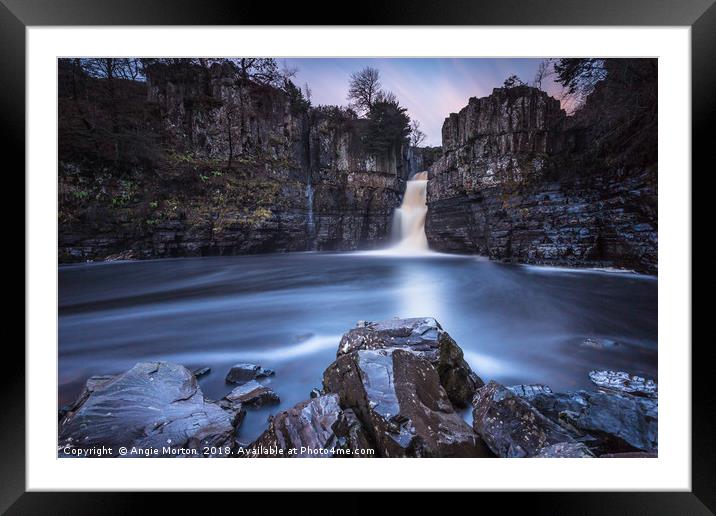 High Force Approaching Sunset Framed Mounted Print by Angie Morton