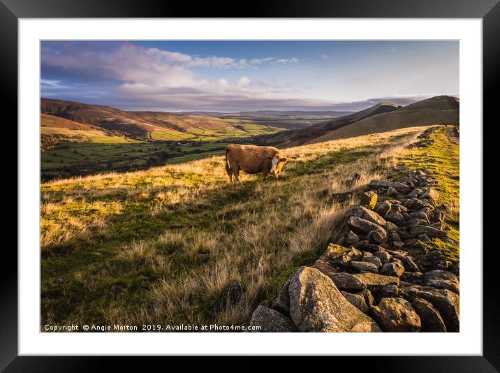 Vale of Edale Framed Mounted Print by Angie Morton