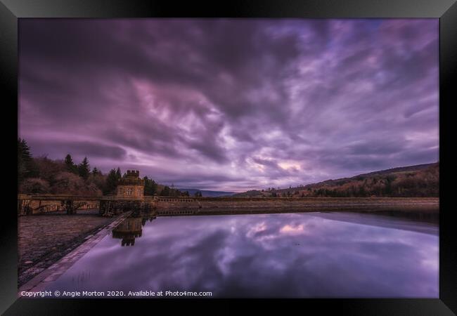 Broomhead Reservoir and Dam Framed Print by Angie Morton