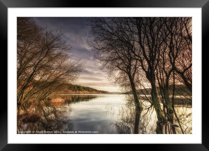  Broomhead Reservoir Sunday Morning Framed Mounted Print by Angie Morton
