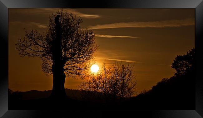 Silhouettes at Sunset Framed Print by Mark Battista