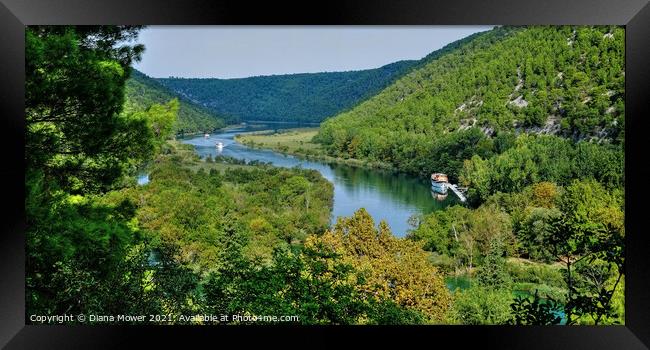  Krka National Park River Croatia Framed Print by Diana Mower