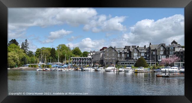  Bowness on Windermere Cumbria Framed Print by Diana Mower