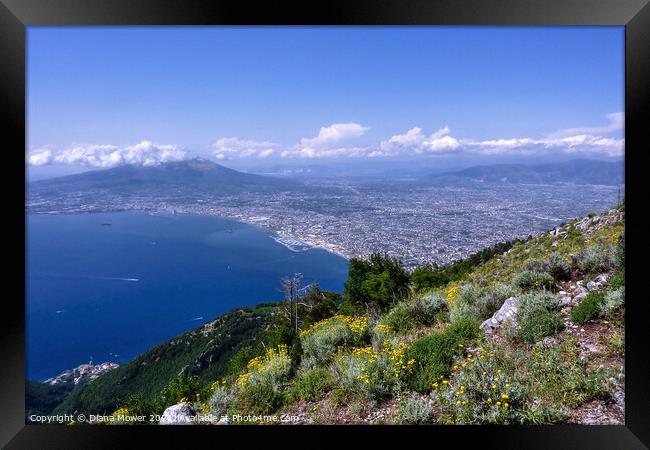 The Beautiful Bay of Naples Italy Framed Print by Diana Mower