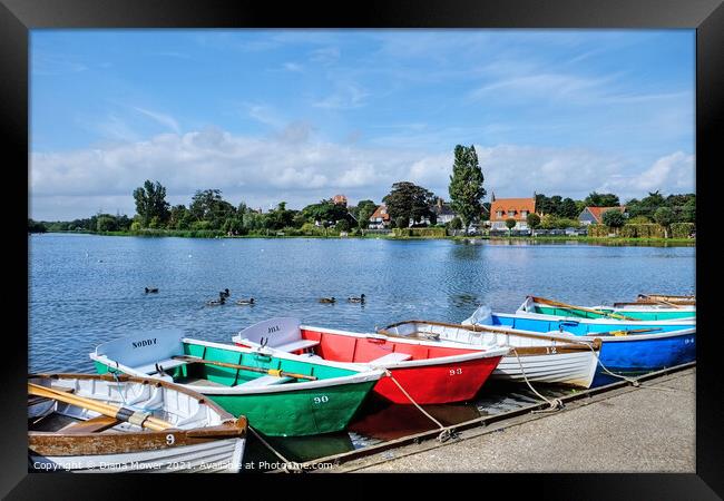 Thorpeness Meare Suffolk Framed Print by Diana Mower