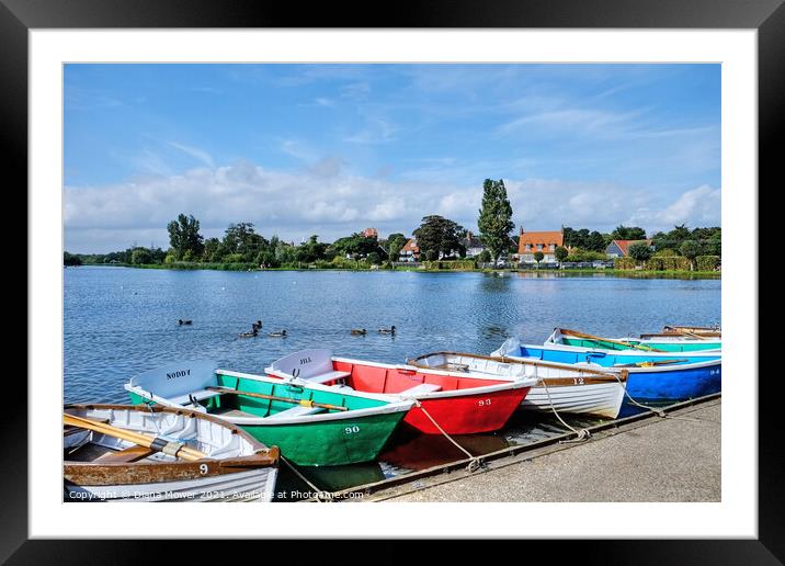 Thorpeness Meare Suffolk Framed Mounted Print by Diana Mower