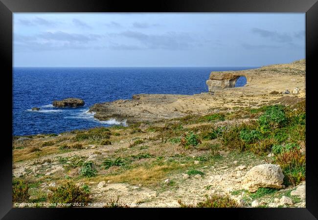 Dwejra bay Gozo Malta Framed Print by Diana Mower