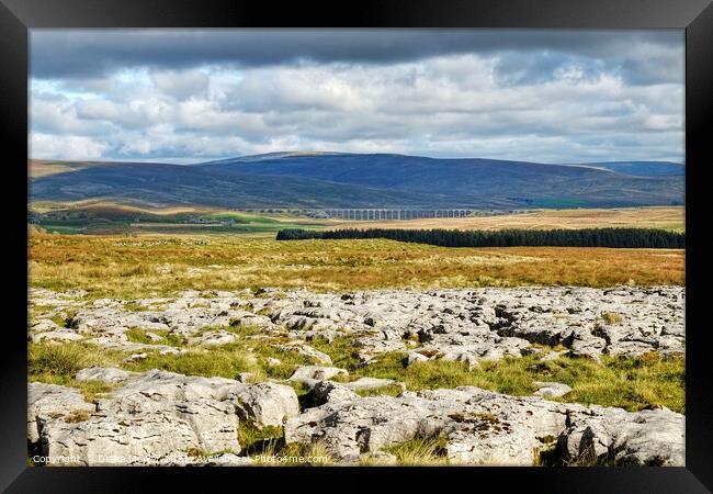 Ribblehead From Twistleton Scar Framed Print by Diana Mower