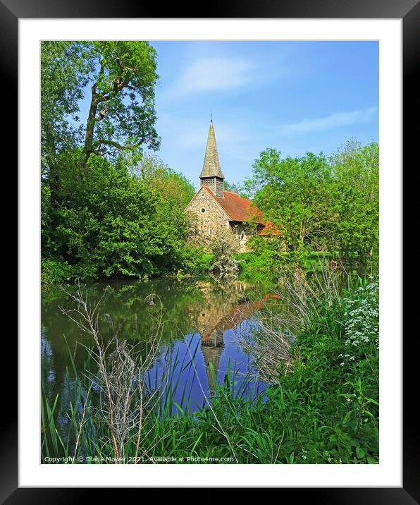 All saints Chelmer and Blackwater Ulting Framed Mounted Print by Diana Mower