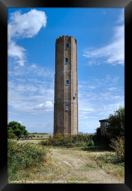 The Naze Tower Walton on the Naze Essex Framed Print by Diana Mower