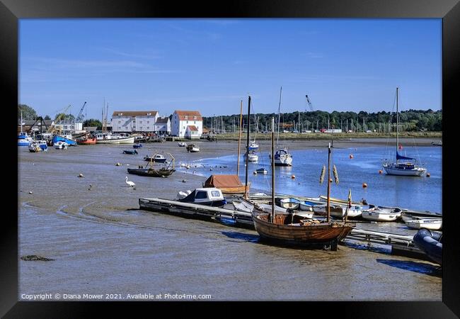 Tide mill and Quay Woodbridge Suffolk Framed Print by Diana Mower