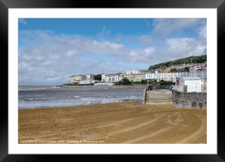  Weston Super Mare Somerset Framed Mounted Print by Diana Mower