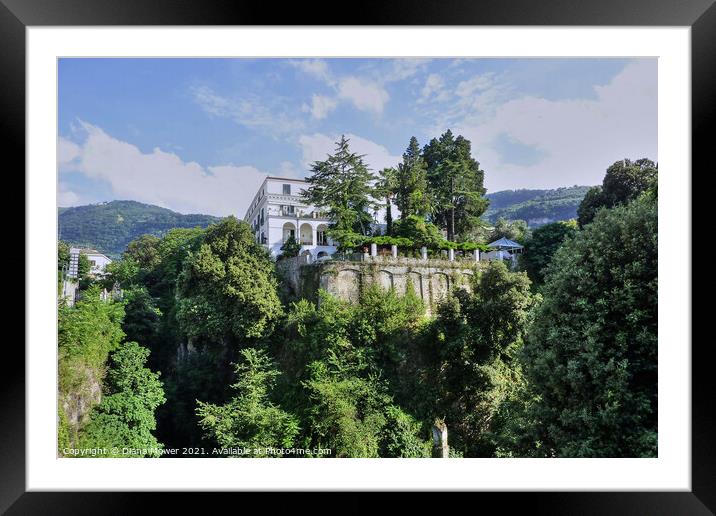  Sorrento Valle dei Mulini Italy Framed Mounted Print by Diana Mower