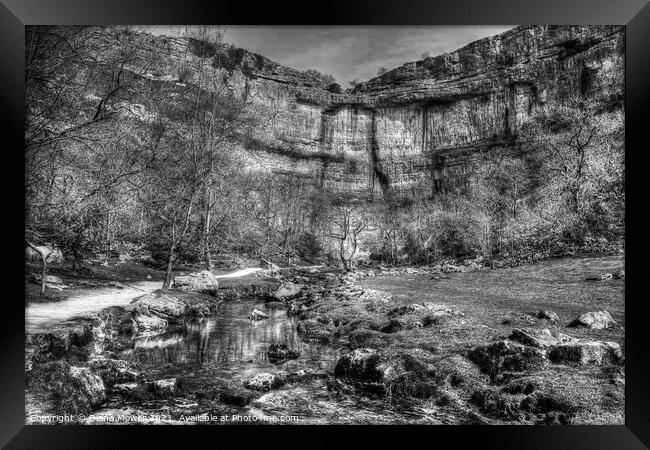  Malham Cove Yorkshire Dales Framed Print by Diana Mower