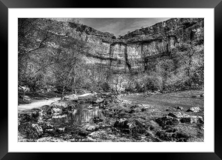  Malham Cove Yorkshire Dales Framed Mounted Print by Diana Mower