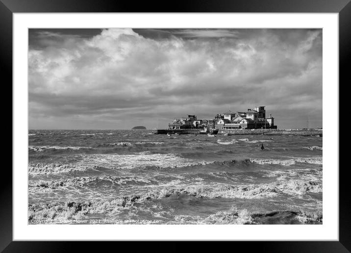 Weston Super Mare choppy Seas Framed Mounted Print by Diana Mower