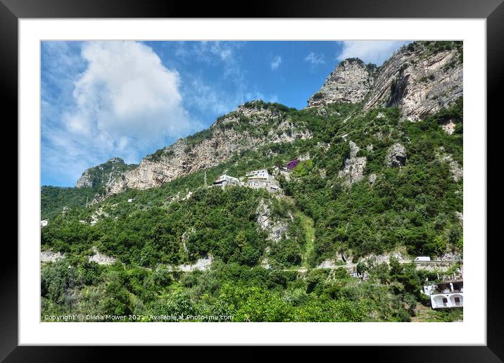The beautiful Amalfi Coast Italy Framed Mounted Print by Diana Mower